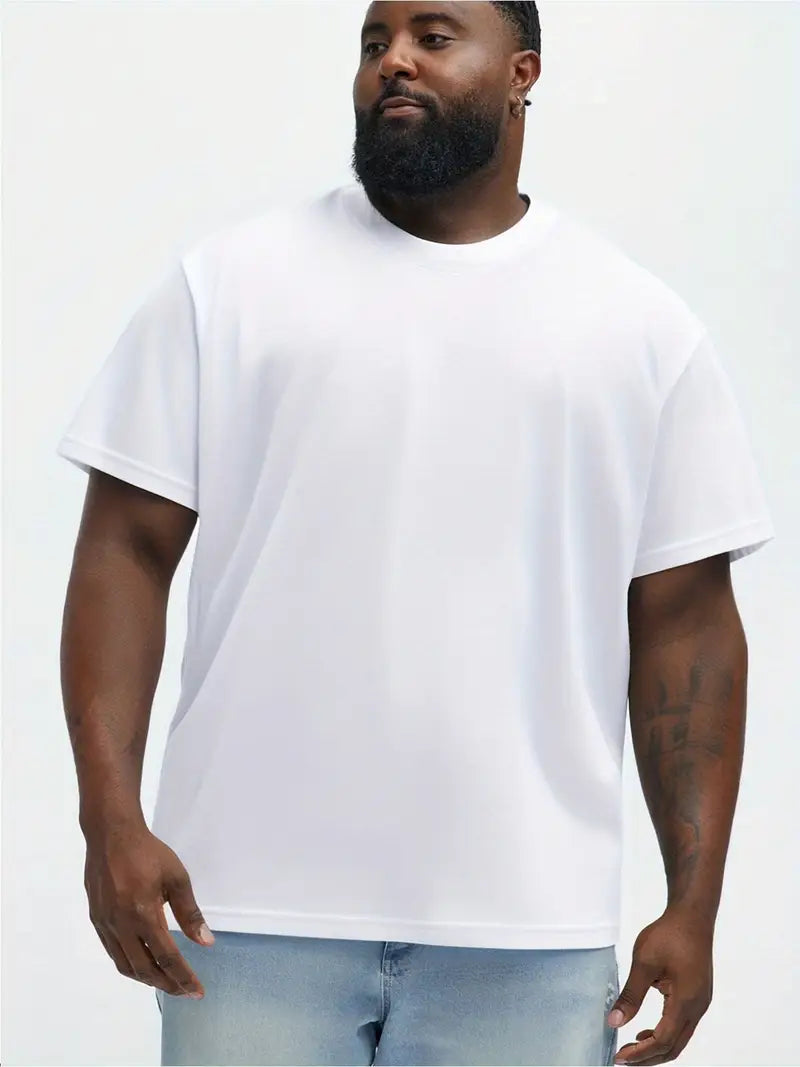 Men's Loose Fit T-Shirt - Breathable Everyday Basic Tee for Gym, Casual Outfits & Casual Attire - Easy-Care Round Neck Summer Top, Gym Shirts