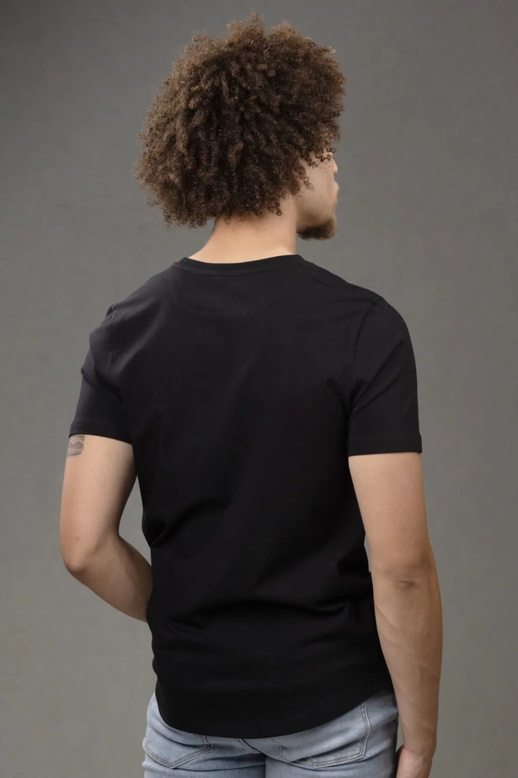 Crew Neck Slim fit T-Shirt in Black