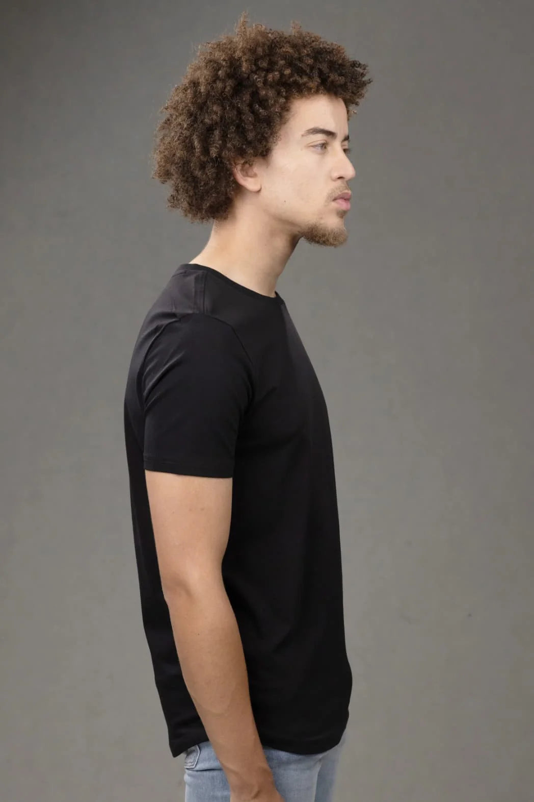 Crew Neck Slim fit T-Shirt in Black