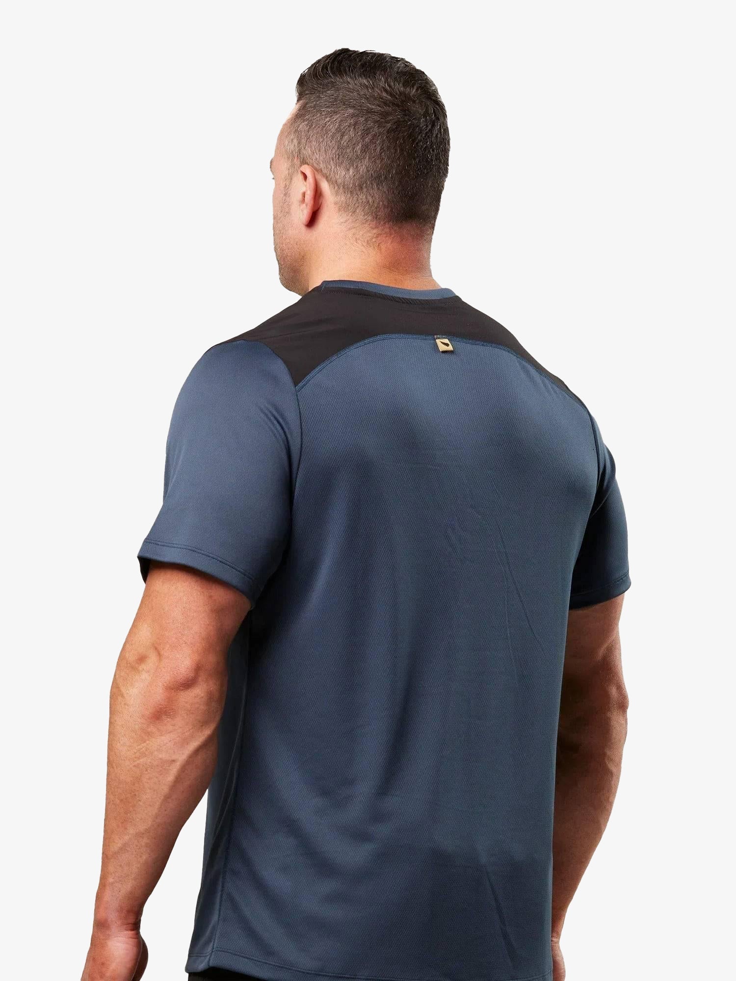 MEN'S TRAINING T-SHIRT - PETROL BLUE