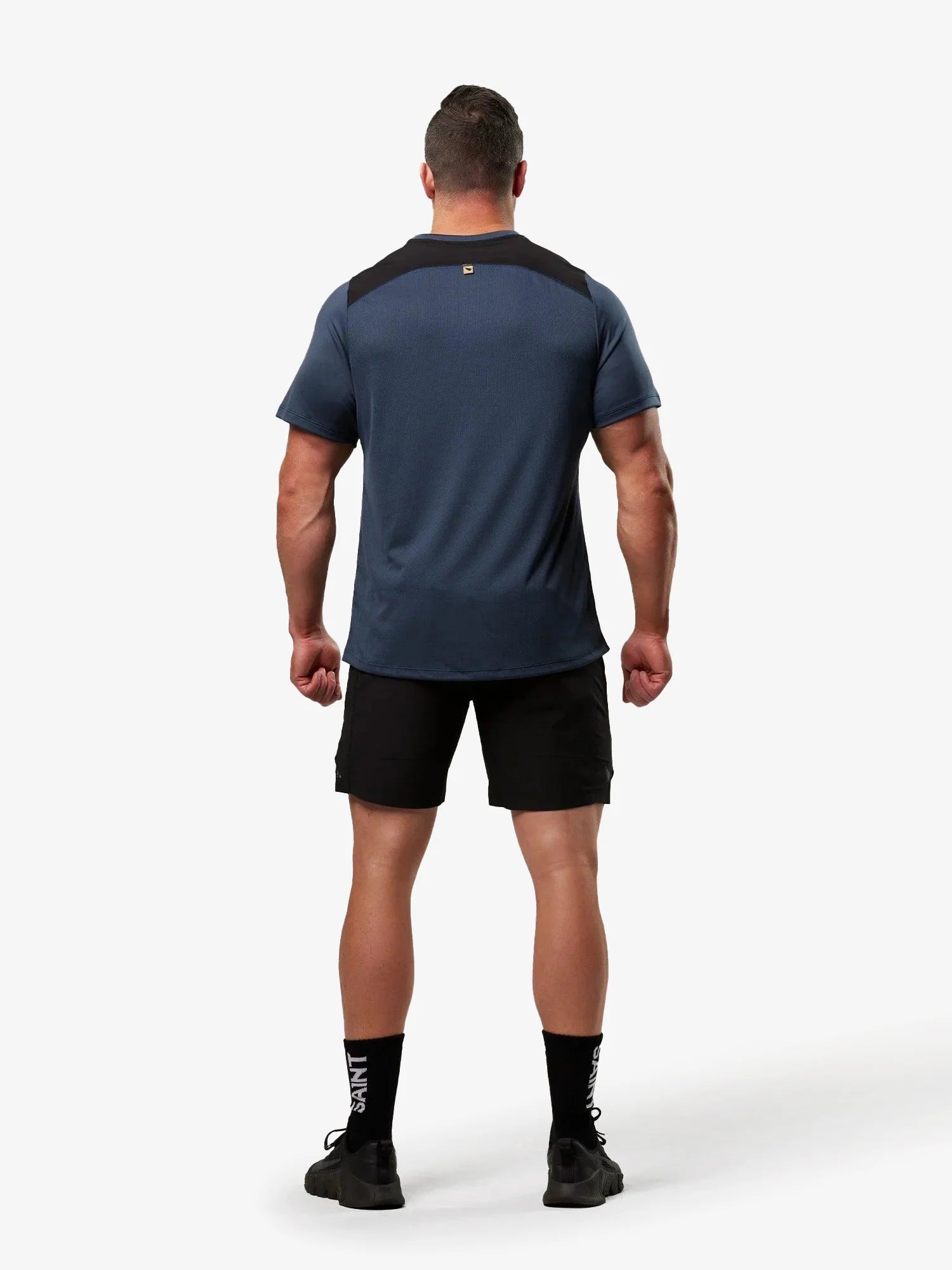 MEN'S TRAINING T-SHIRT - PETROL BLUE
